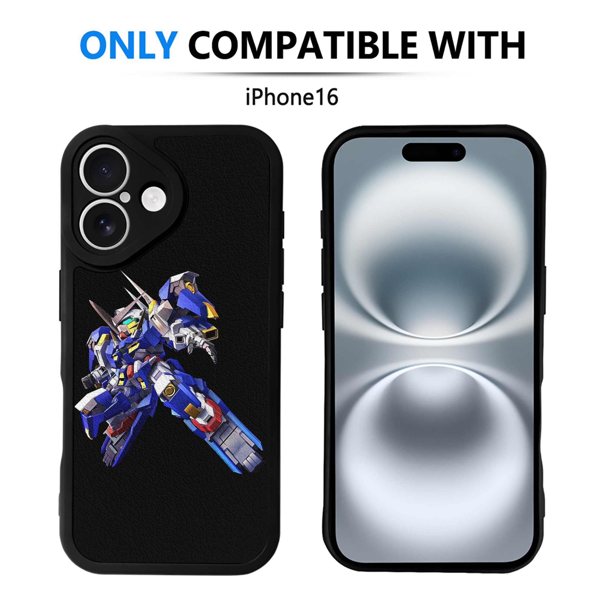 （画像用） 機動戦士ガンダム Mobile Suit Gundam 【iPhone 16シリーズ対応】シリコンスマホケース（レザー調） 材質：シリコン